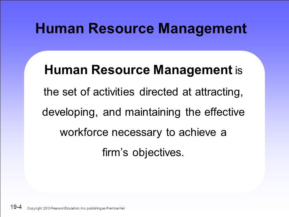 An overview of the effective human resource management in business